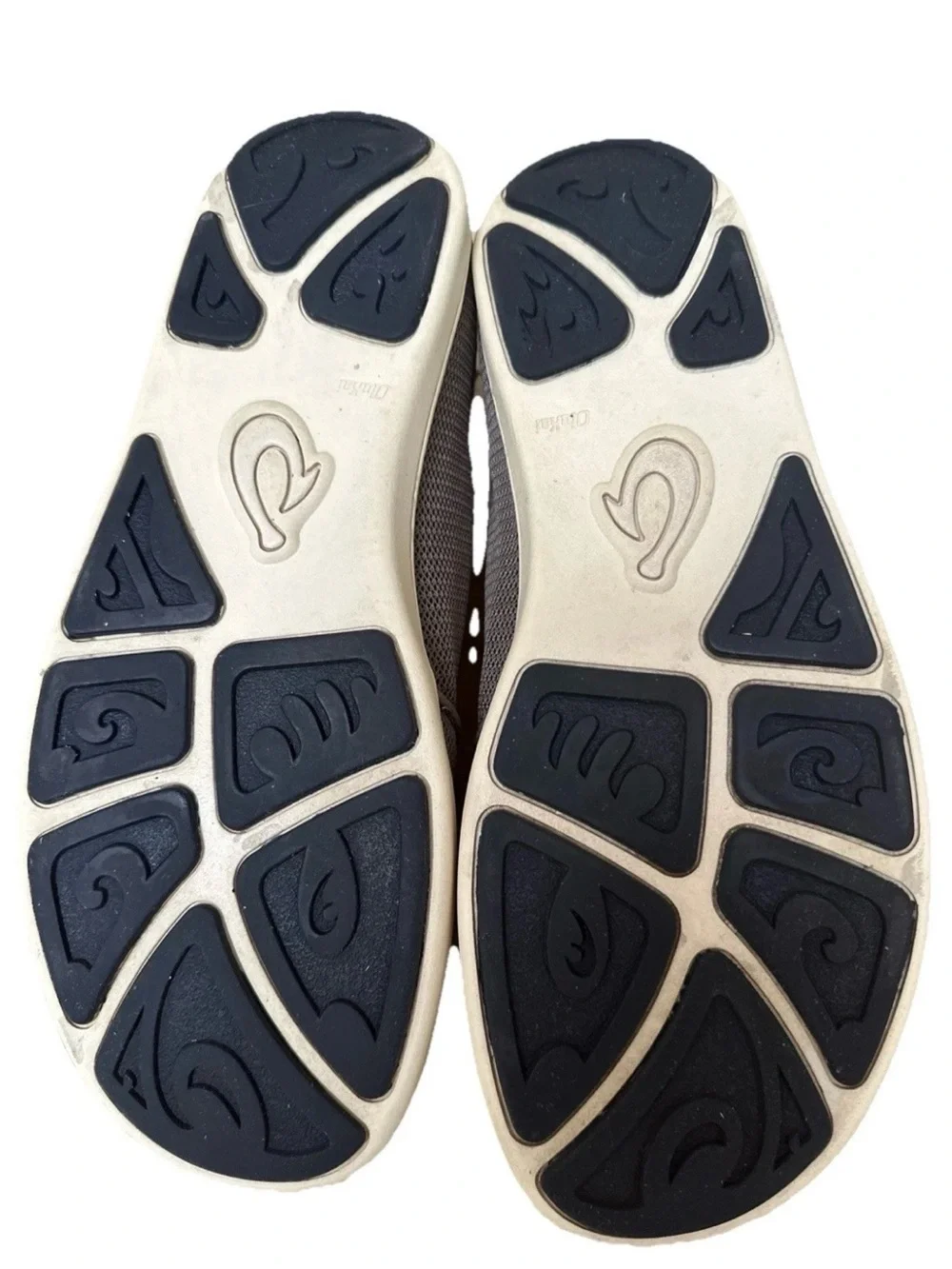 OluKai Men's Nohea Moka Rock Slip-On Mesh Casual Loafers with Yellow Accent